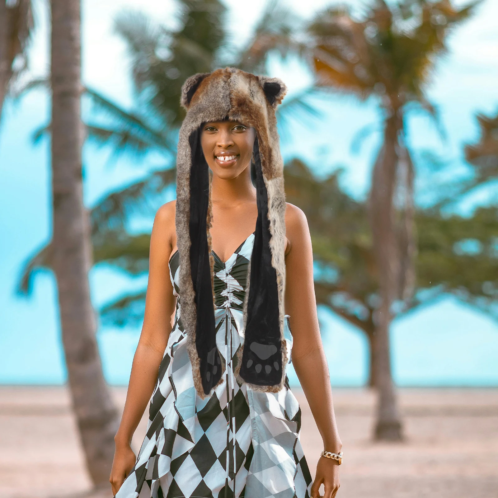 في الهواء الطلق قبعة دافئة وشاح قفازات مجموعة الحيوان تصميم لينة مريحة الشتاء التبعي هوديي قبعة الشتاء الدافئة للنساء الرجال