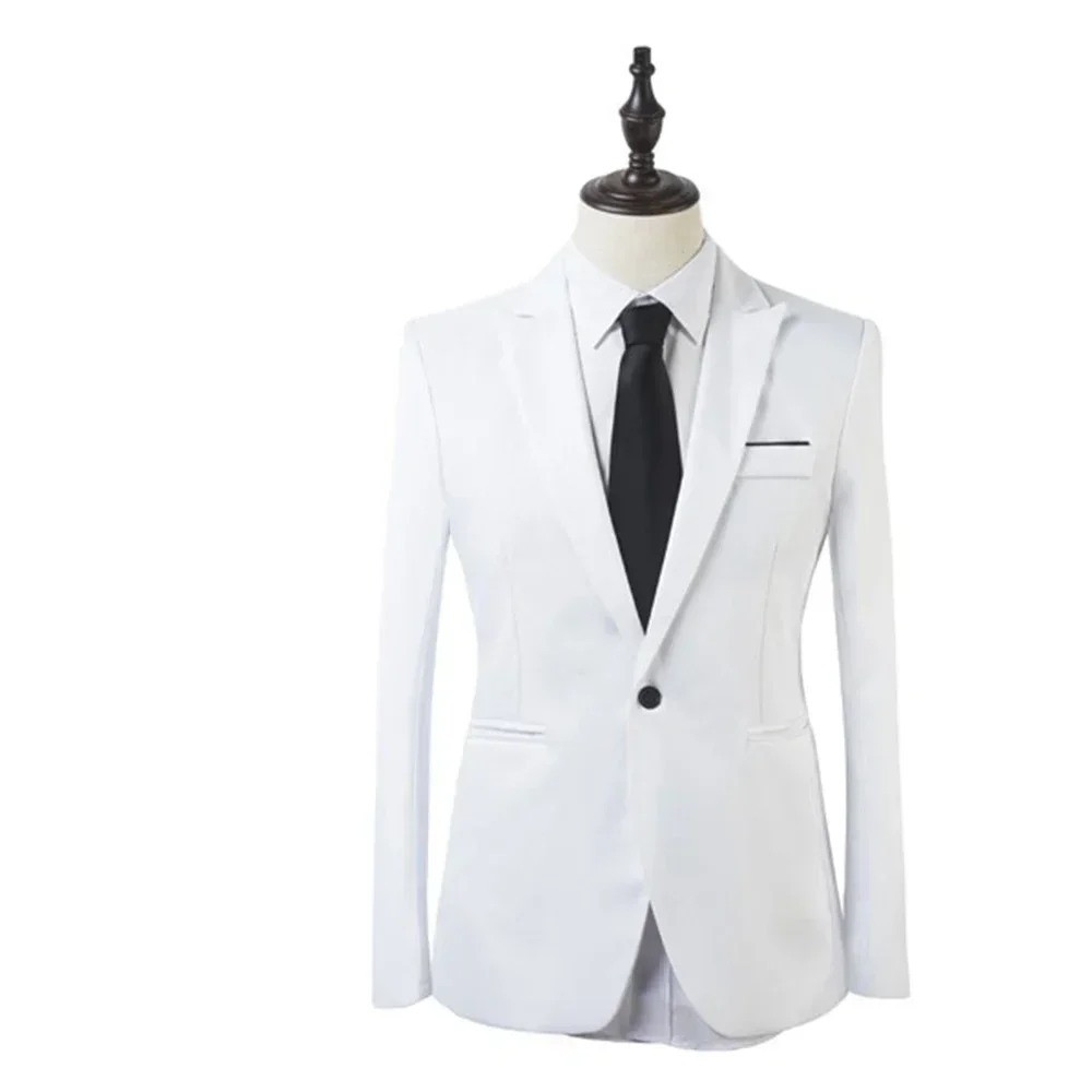 Mens Formal Blazer Jacket Coat Pants, Slim Business Suit Tuxedos, Party Wedding, TagSize M~2XL, Polyester Fabric, Fashionable