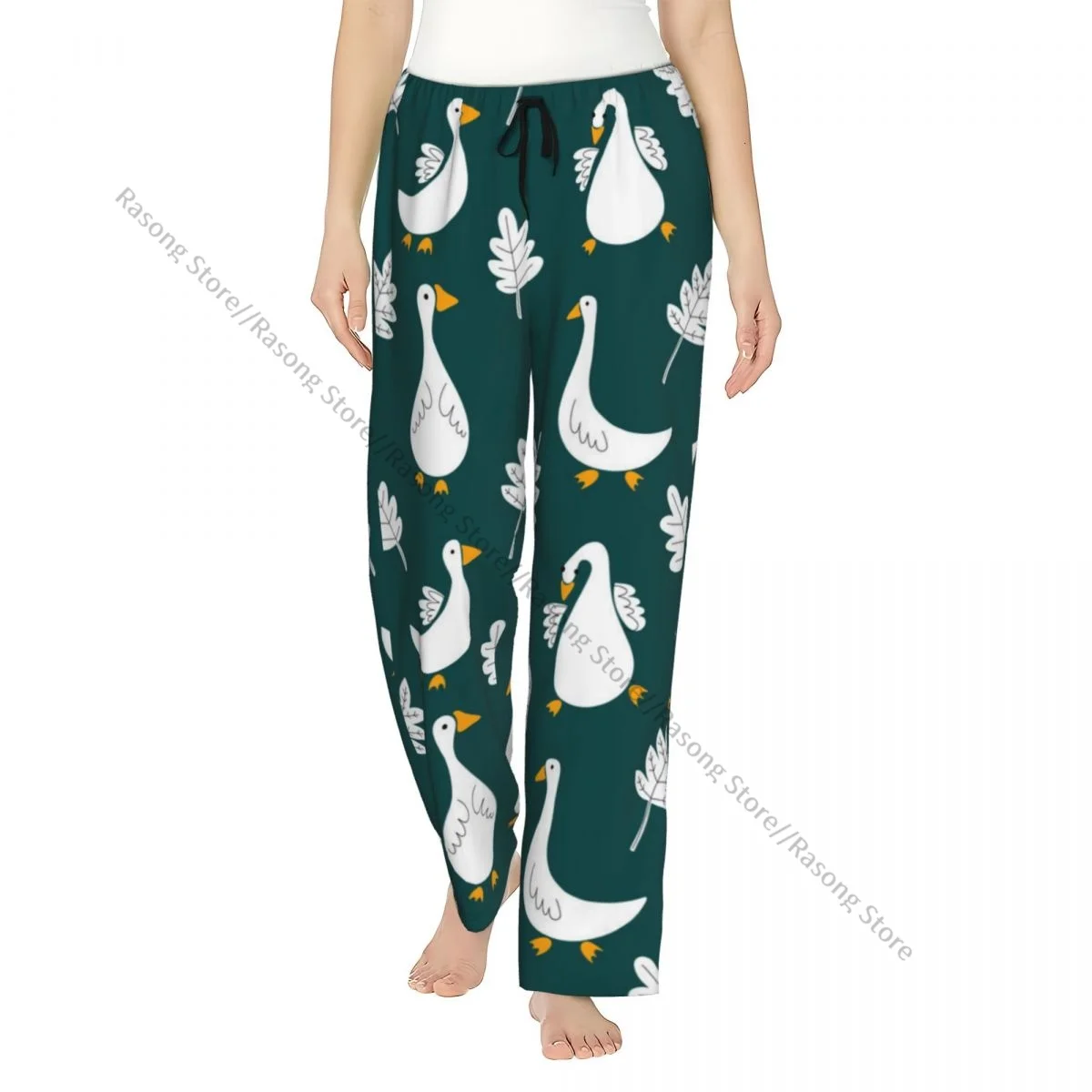 

Goose Easter Eggs Pattern Women Sleep Pants Lounge Pants for Winter Nights