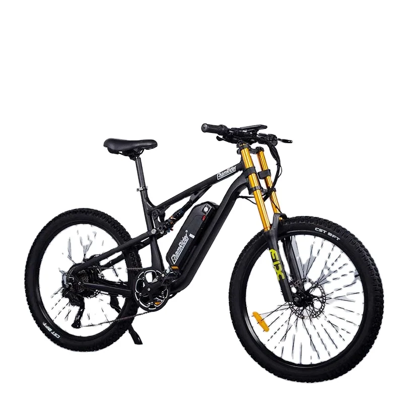 *forChamrider DH420 Ebike Full Suspension Electric Mountain Bike 48V20AH Lithium Battery Brushless Motor 750W 180km Range Electr