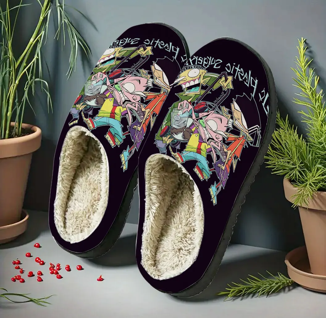 Home Baumwolle benutzerdefinierte Hausschuhe Herren Damen Sandalen Camouflage klassische Cartoon E-EdEddNEddys Plüsch Schlafzimmer lässig warm halten Slipper