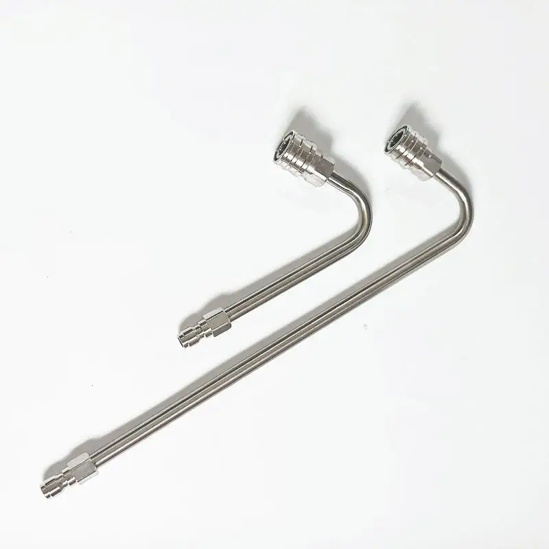 【CMO】Stainless Steel Pressure Washer Curved Wand Set Durable Quick Connect For Car Washing Outdoor Cleaning