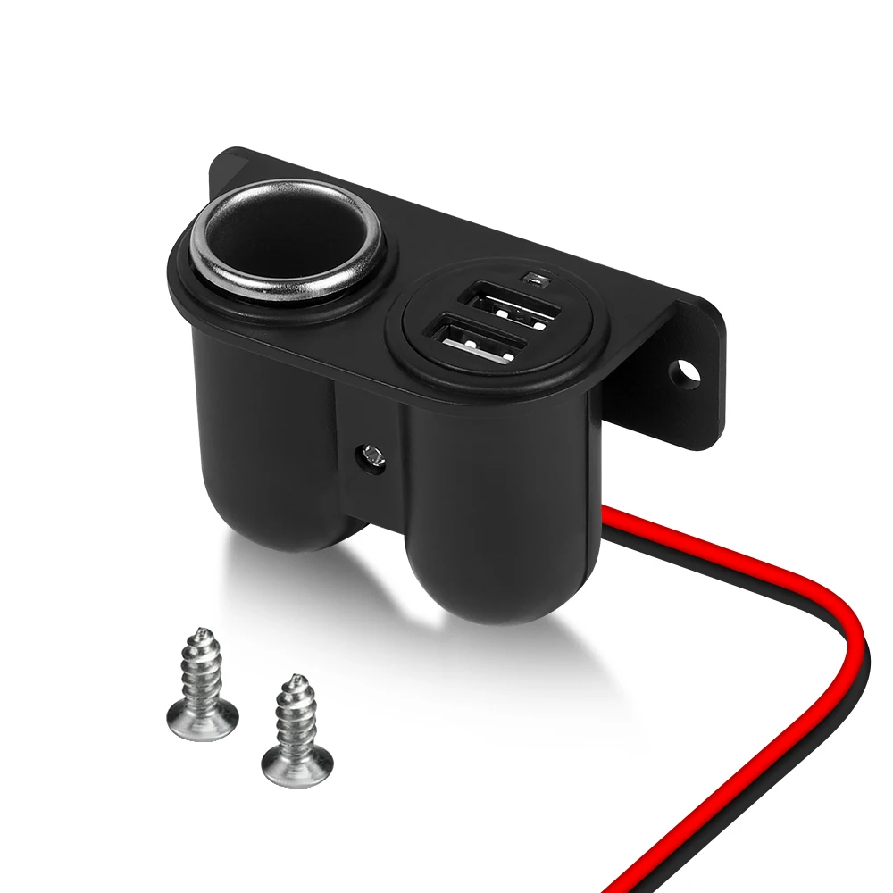 12V Autoladegerät Netzteil QC3.0 & PD3.0 Steckdose Zigarettenanzünder Splitter mit LED Voltmeter für RV Marine Boot