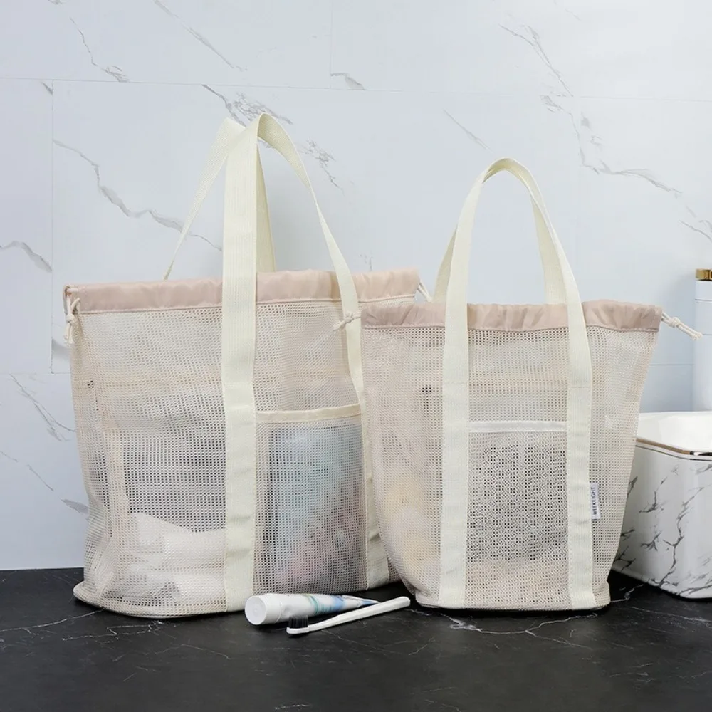 

Новая портативная сетчатая сумка большой емкости, сетчатая сумка для стирки, сумка для хранения плавания, пляжная сумка