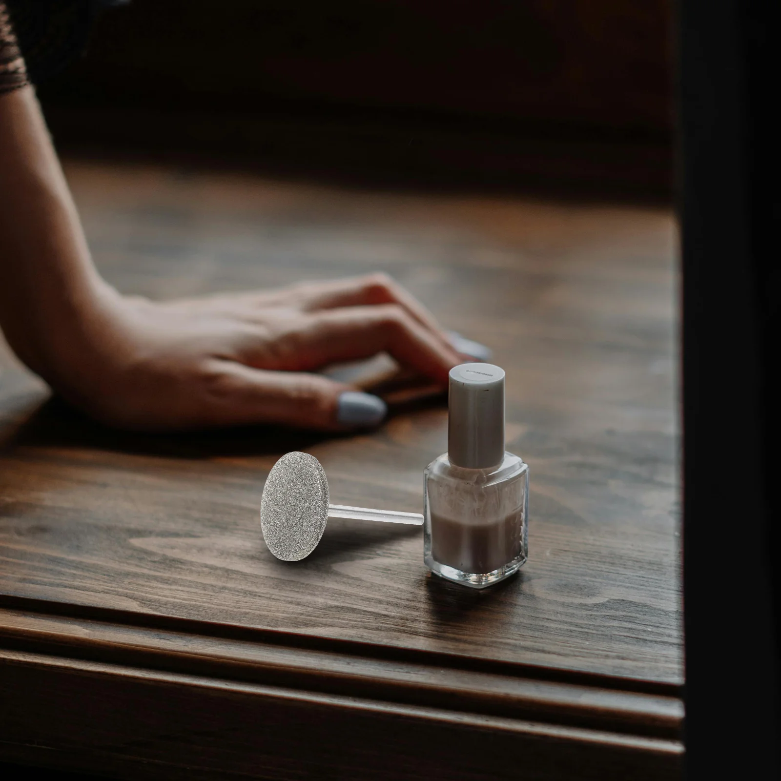 أقراص الصنفرة لحفر الأظافر الدقيقة مانيكير باديكير أدوات العناية بالأظافر مبرد كهربائي بت متوسطة الحصباء مزيل الجلد الميت #4