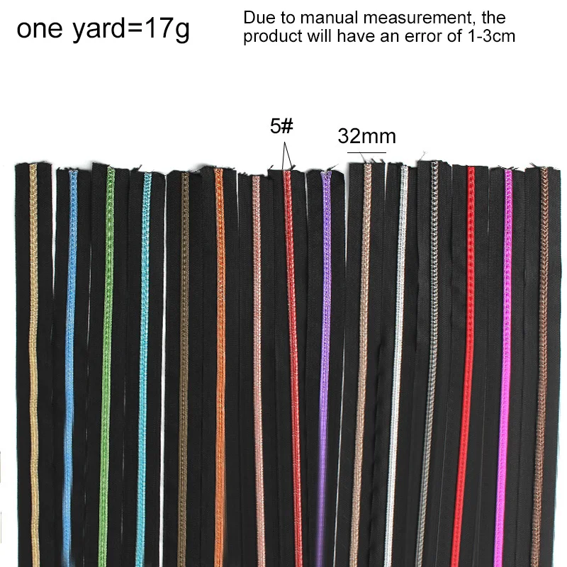 30-100 Yards 32mm Invisible Teeth Zippers Nylon Coil Zippers For Tailor Craft Bulk Zippers Pull Charms DIY Accessories 13 Colors