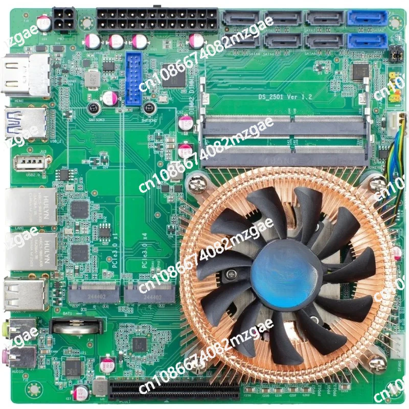 

Материнская плата ITX для игровых ПК с 8 отсеками для дисков, 8*SATA, 2*NVMe, 2*2.5G LAN, 2*DDR4, 1*PCIE3.0 X8, совместимая с процессорами 7 5825U 5800H, для NAS и фаерволов