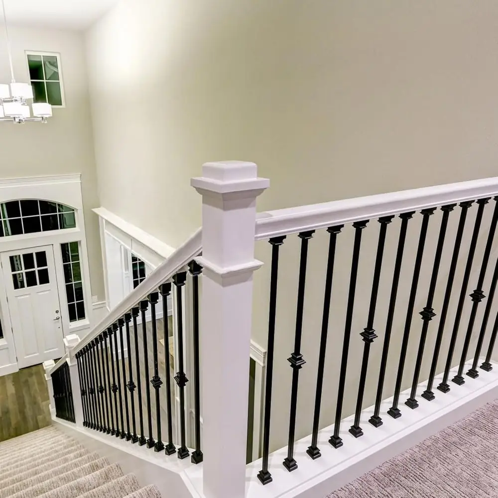 Satin Black Flat Shoe with Screw for 1/2 Square Balusters, 30-Pack