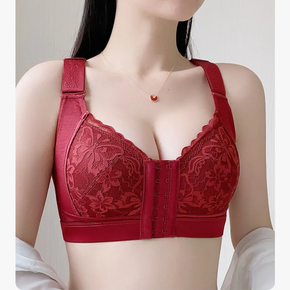 

Seamless Bras Front Button Large-sized Adjustable Correction Shoe Upper Support Anti Sagging Comfortable Warm