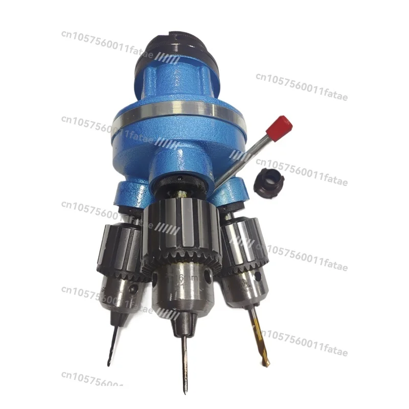 Multi-head Bench Drill, Manual Rotation Three-bit Drilling Machine Multifunctional Fast Drilling Chamfer Woodworking Tool