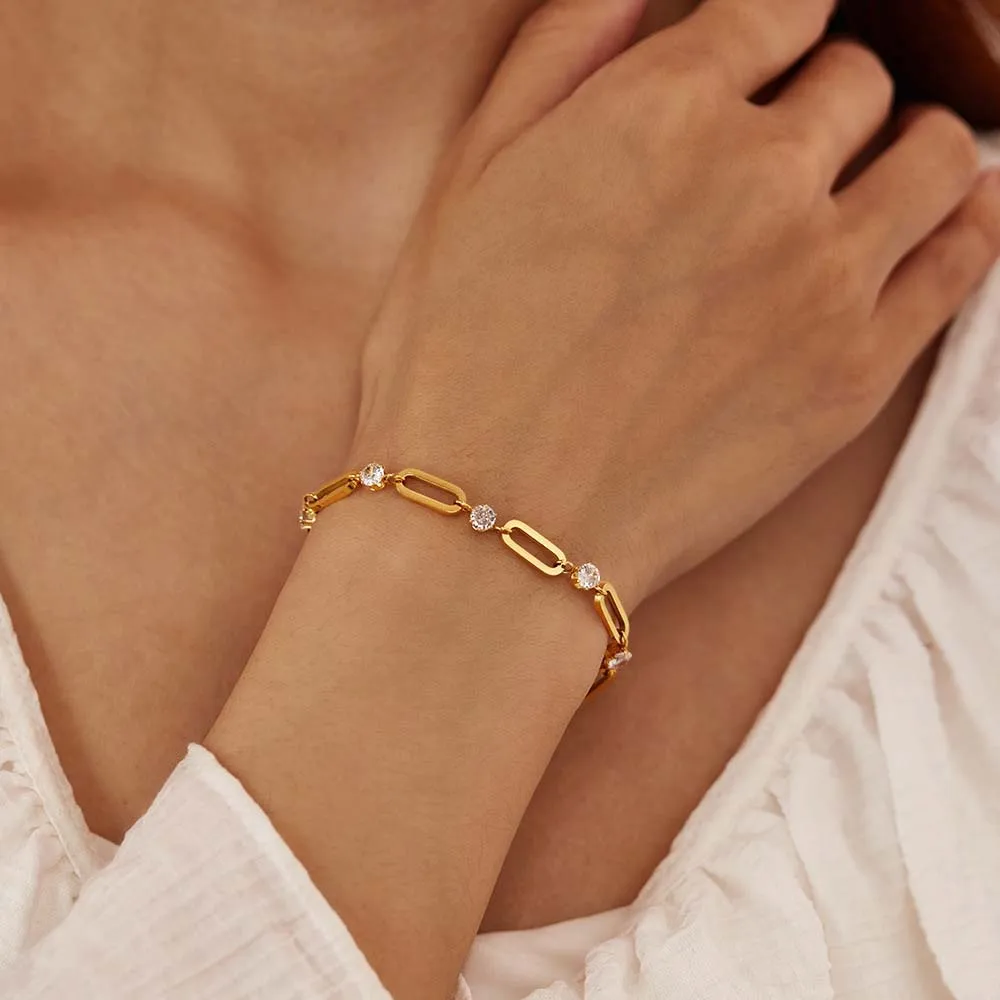 MUXIFC Rundschliff-Moissanit-Armbänder für Damen und Herren, DVVS1 Lab-Diamant, 925er Sterlingsilber, verstellbare Kettenarmbänder, Schmuck