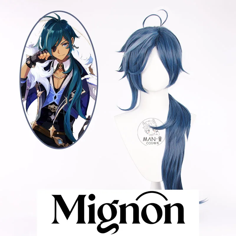 

Genshin Impact Kaeya Косплей Парик Рыцари Фавониус Многослойные блики Длинные волосы Подарок на Хэллоуин