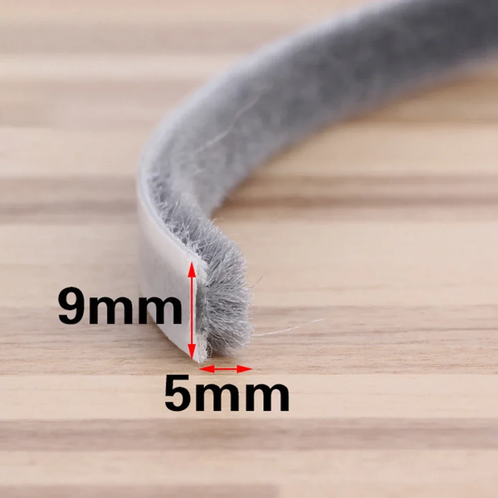 High Quality Sealing Strip Brush Strip 5M Brush Pile Wind-proof Strip Draught Excluder Gasket Sound Insulation