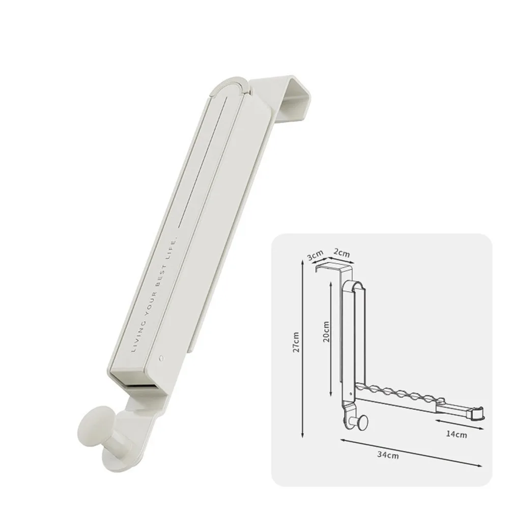 

Aluminum Alloy Over the Door Hanger Heavy Duty Space Save Laundry Drying Rack with Retractable Rod No Drilling Coat Hat Hanger