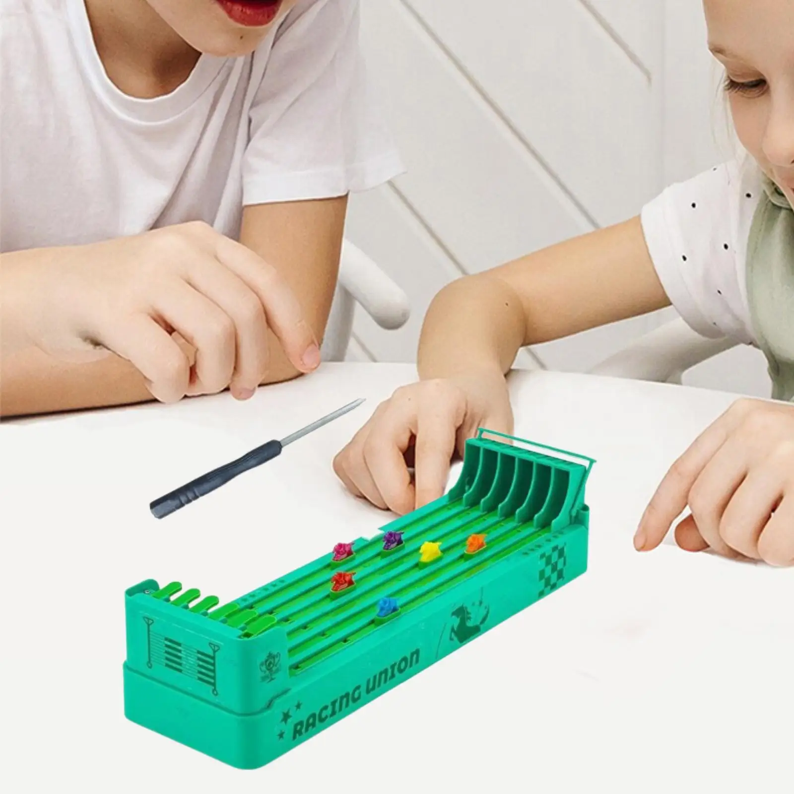Juego de caballos de carrera de escritorio, juguete interactivo clásico para juegos familiares, dos jugadores