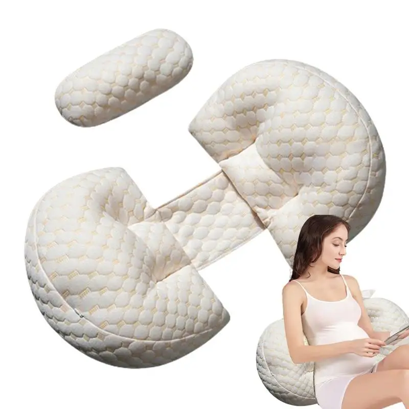 Almohada corporal para mujeres embarazadas, cojín Lumbar en forma de U, soporte para el vientre, ergonómico, maternidad, embarazo