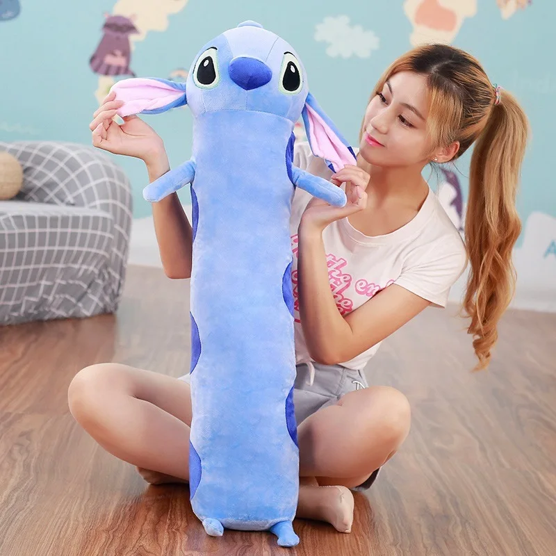 Disney Stitch Super Long Plush Cute Toy Cartoon Pillow Quality Soft Stuffed Dolls Anime Room Decoration Kids Girl Birthday Gift