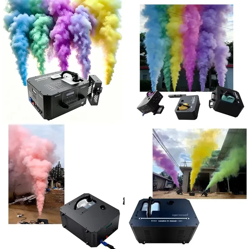 Hot Sale Gender Reveal FX Dmx Remote Control Wedding Party Event 15M Colored Fog Concert Dj Stage Equipment Rainproof Color