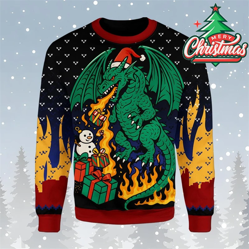

Ultimate Ugly Christmas Sweater, Men's Women's Unisex Funny Xmas Pullover, Long Sleeve Crewneck Casual Lounge Wear Gift