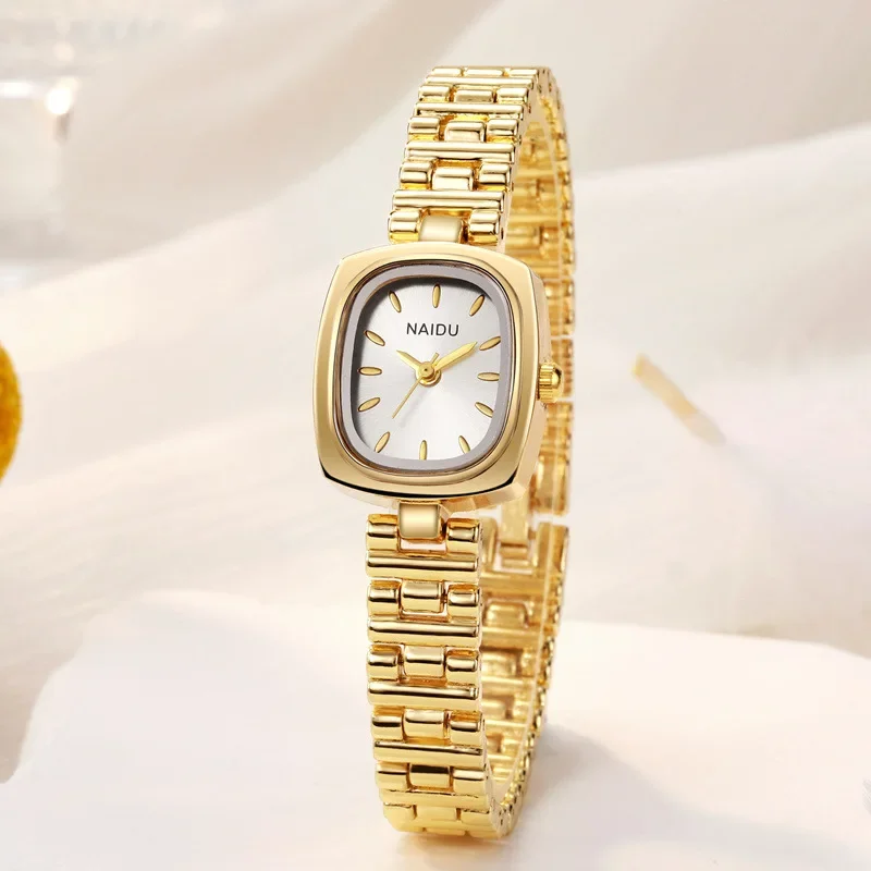 Luxury Gift Gold Watch for Women Stainless Steel Strap Quartz Wristwatches Fashion Brand Hot Sale Ladies Watches Dropshipping