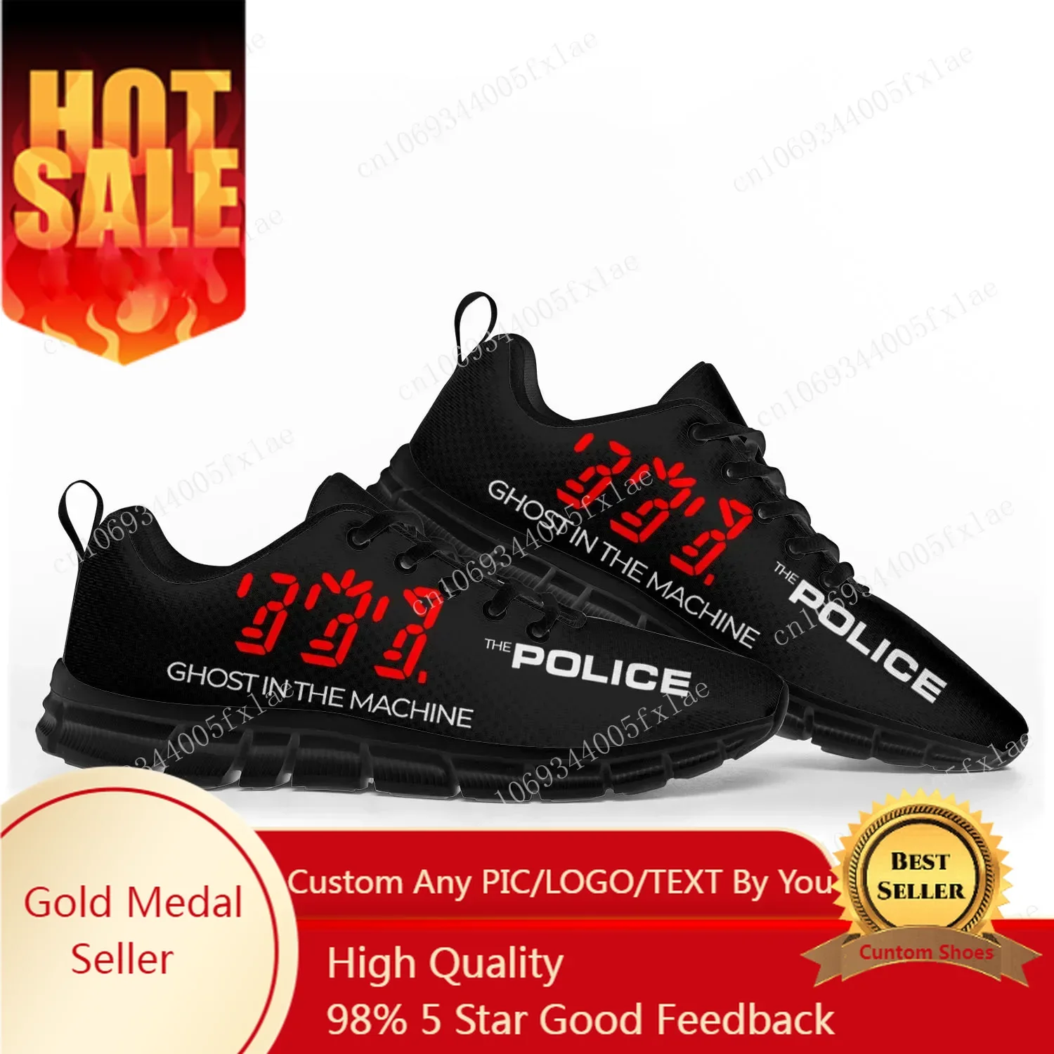 

The Police Band Pop Hot Sports Shoes Mens Womens Teenager Sneakers Casual Custom Couple Shoes Black