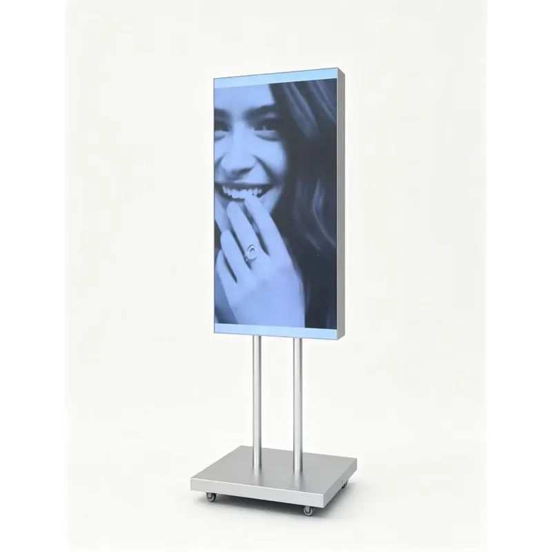 LED Floor Standing Poster Screen Full Color Display Mobile APP Control for Business Advertising