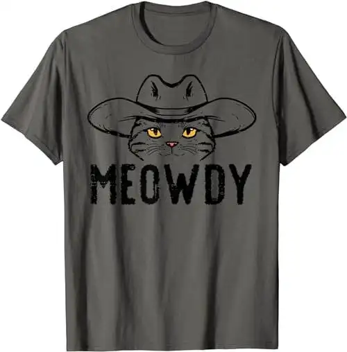 Meowdy Cat Cowboy Funny Meme Country Texas Kids T Shirt SweaT 35981