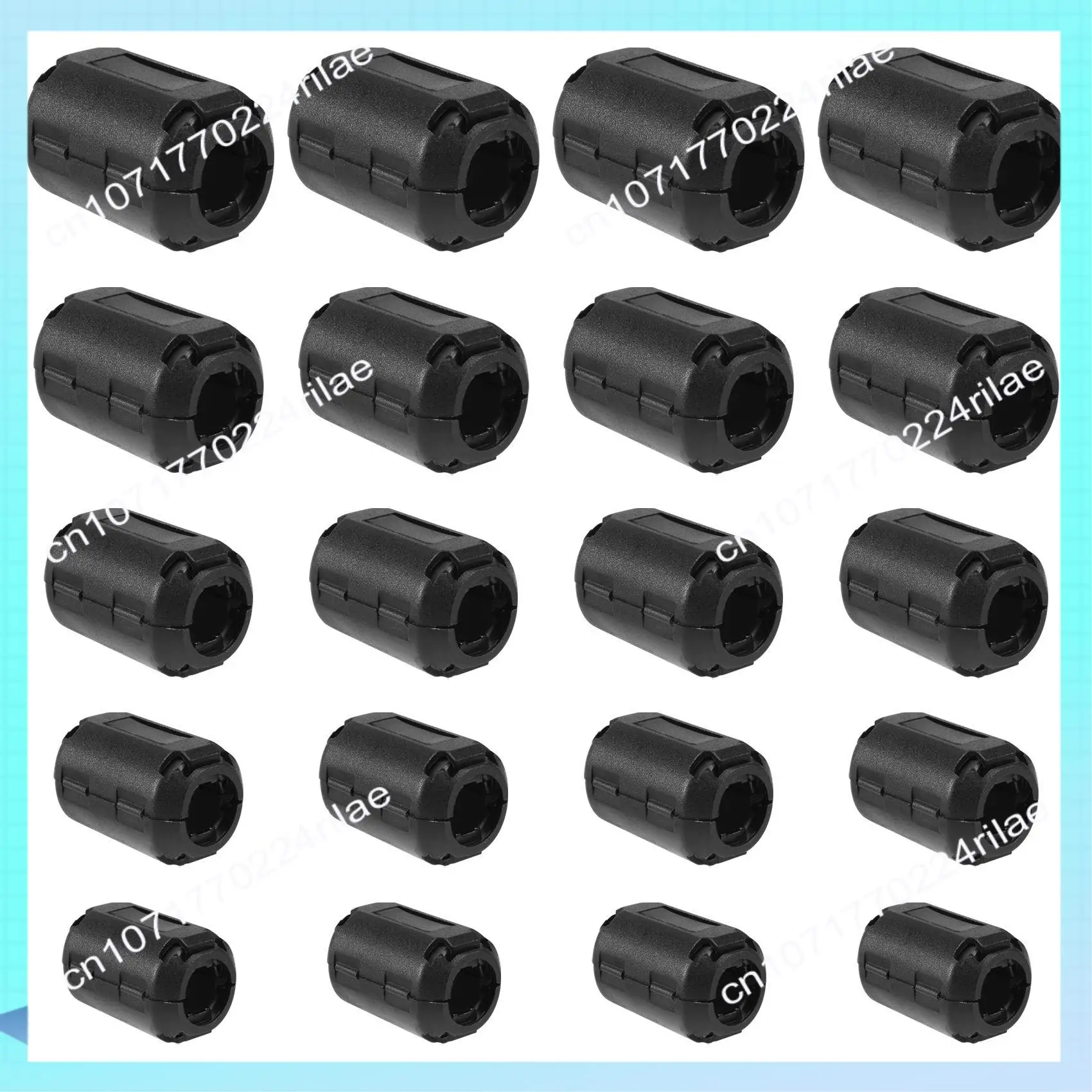 

A17Z 20 шт., зажим с ферритовым кольцевым сердечником, RFI, EMI, зажим для кабеля шумоподавления для кабеля диаметром 3 мм/5 мм/7 мм/9 мм/13 мм, черный