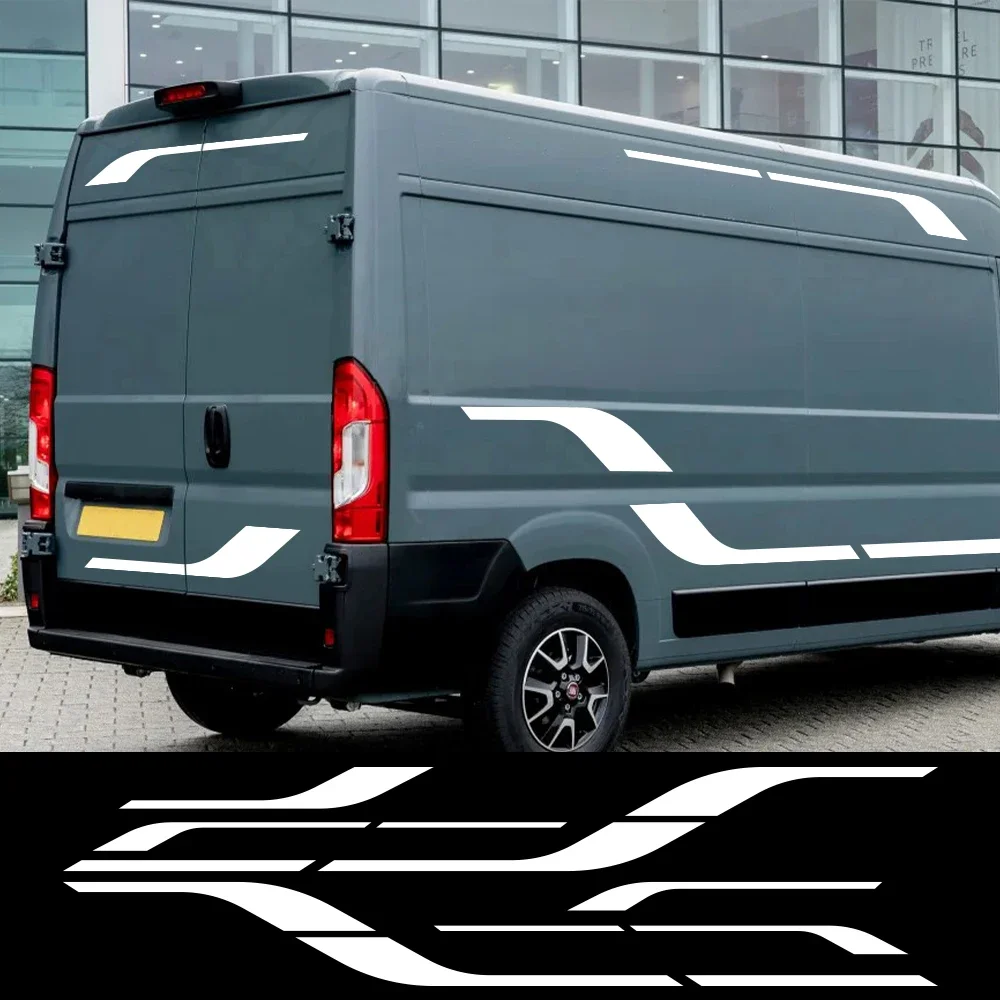 

2PCS Car Body Stickers For FIAT DUCATO L3 L4 (2006-On) Motorhome Camper Van Stripes Decals Auto Tuning Accessories Vinyl Decals
