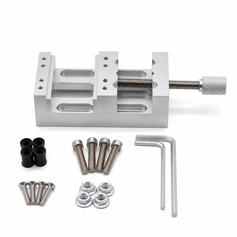 Mini Precision Bench Vise Aluminum Alloy Multi-functional Clamp Fixture 37mm Max Opening for Home DIY Modeling Crafts Hobby