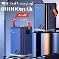36W Fast Charging 60000mAh Mobile Power Supply Digital Display Power Library Outdoor Camping Emergency Energy Storage Storage