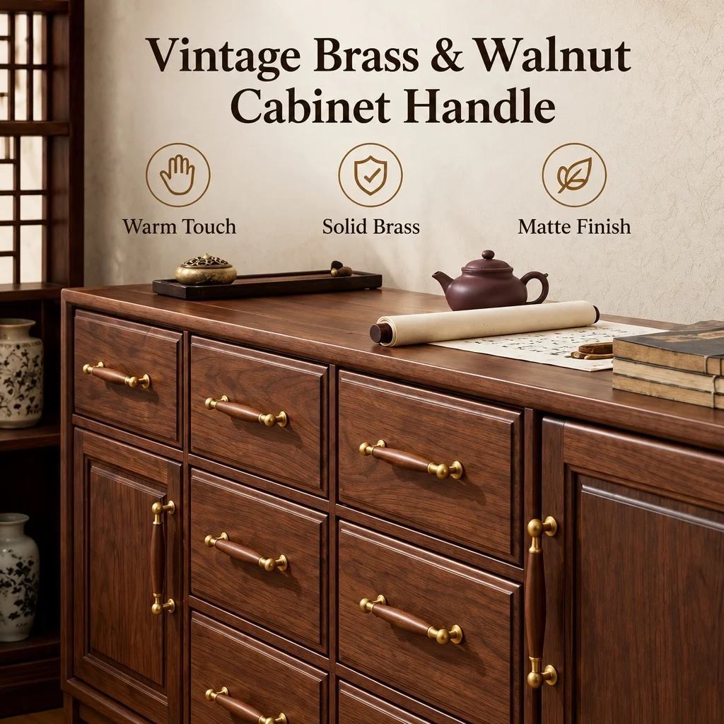 Tiki Home Wooden Woodworking Glaze Cabinet Pulls Handles For Furniture Sale