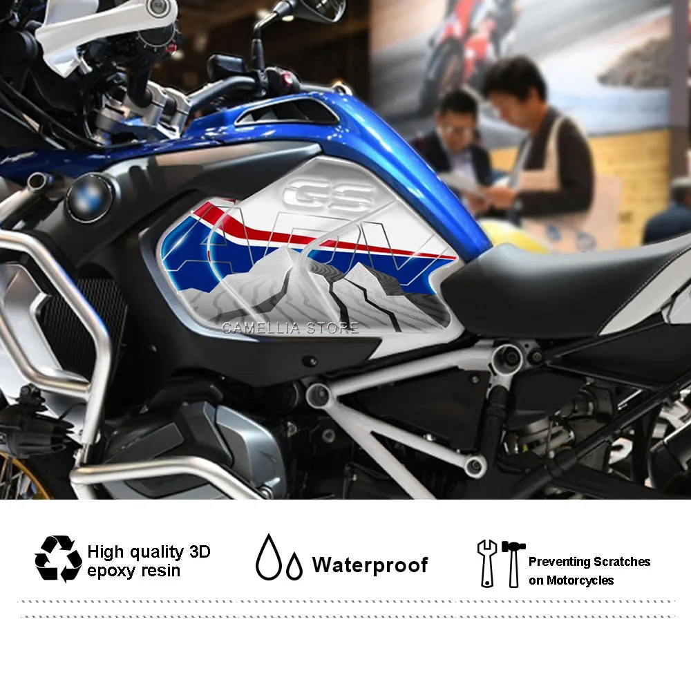 สติกเกอร์รถจักรยานยนต์กันน้ํา BMW R 1250 GS ADV ถังน้ํามันเชื้อเพลิงรถจักรยานยนต์สติกเกอร์สติกเกอร์สําหรับ BMW R 1250 GS ADV 2018-2023