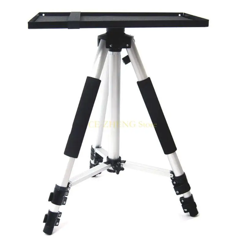 

E56B Laptop Notebook Pallet Projector Tray Holder for 1/4" to 3/8" Screw Tripod Stand Mount for Stage Meeting Room Classroom
