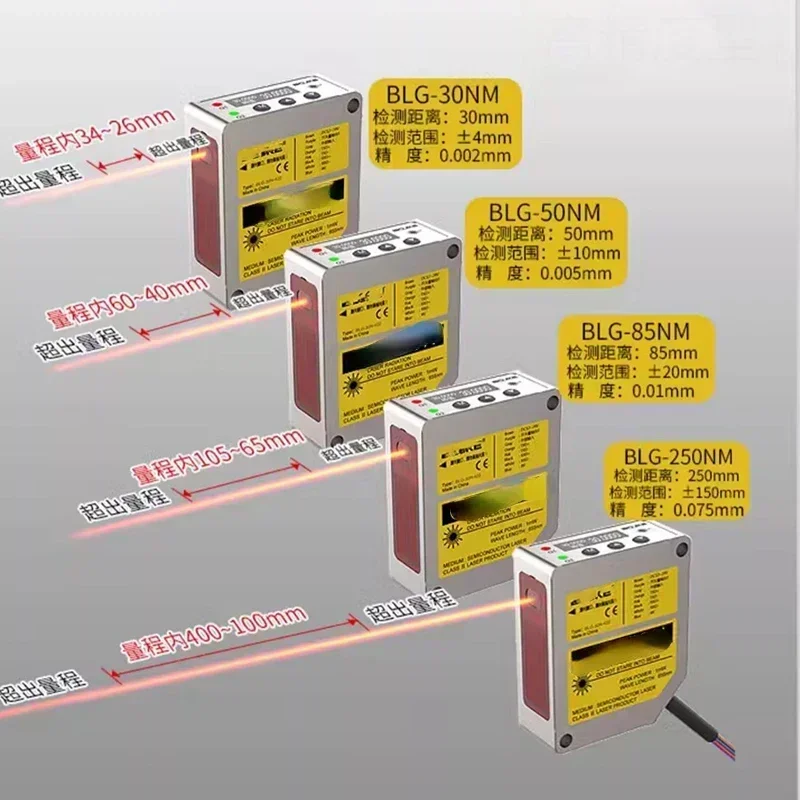 Hot SalesHigh-precision 0.002 RS485 Switching Laser Displacement Ranging Sensor Thickness Measurement Distance And Near Height S