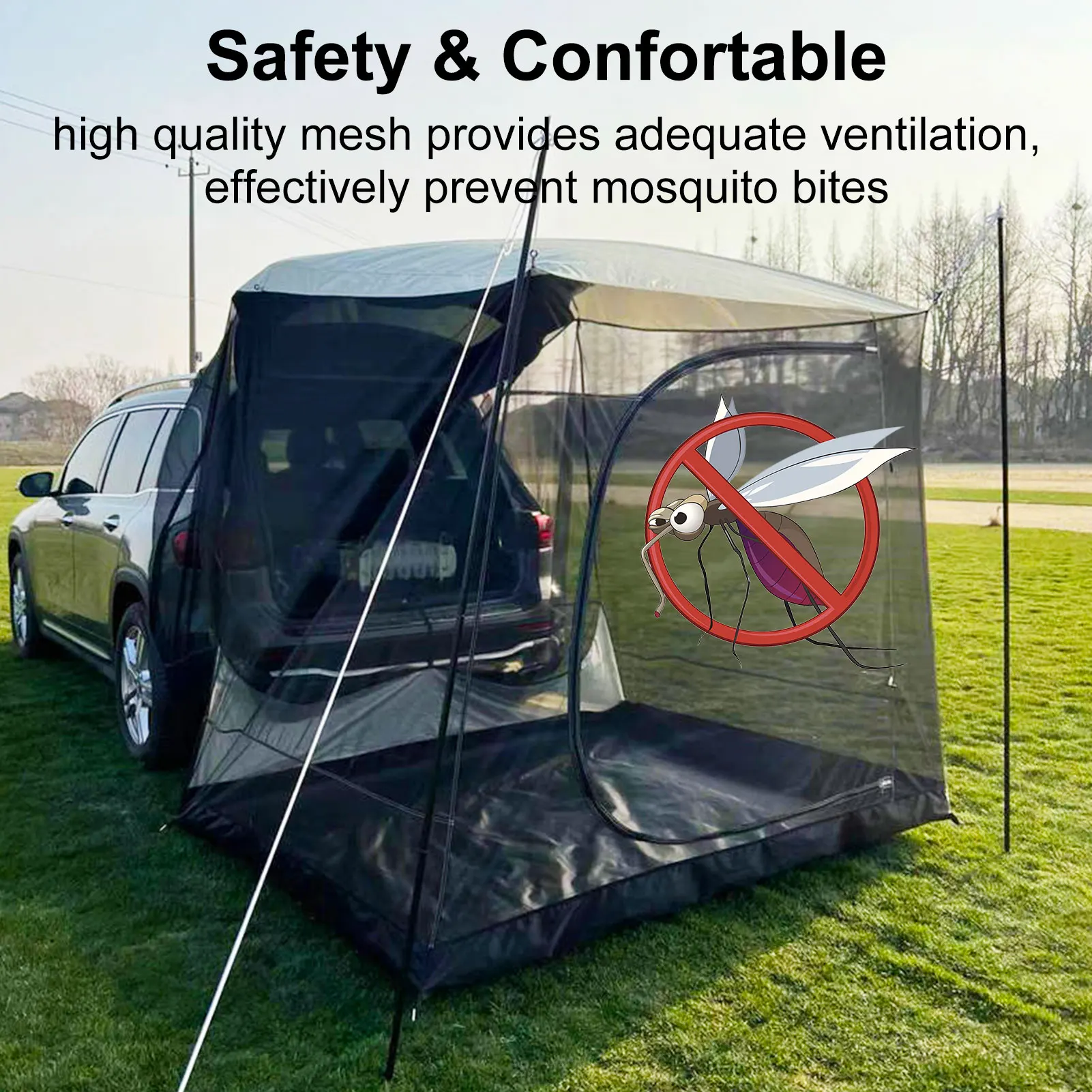 

Customization Car Tent Universal Camping Portable Super Light And Easy To Install Large Space Sun Shade