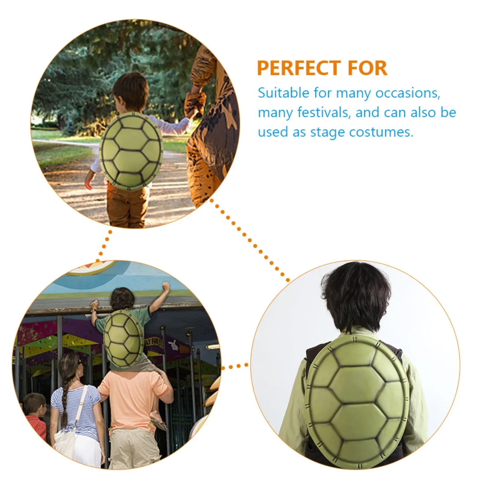 1pc Stage Ninja Turtle Shell Backpack Mutant Ninja Turtles Costume Cosplay Props Simulation Turtle Back Party Costume Props