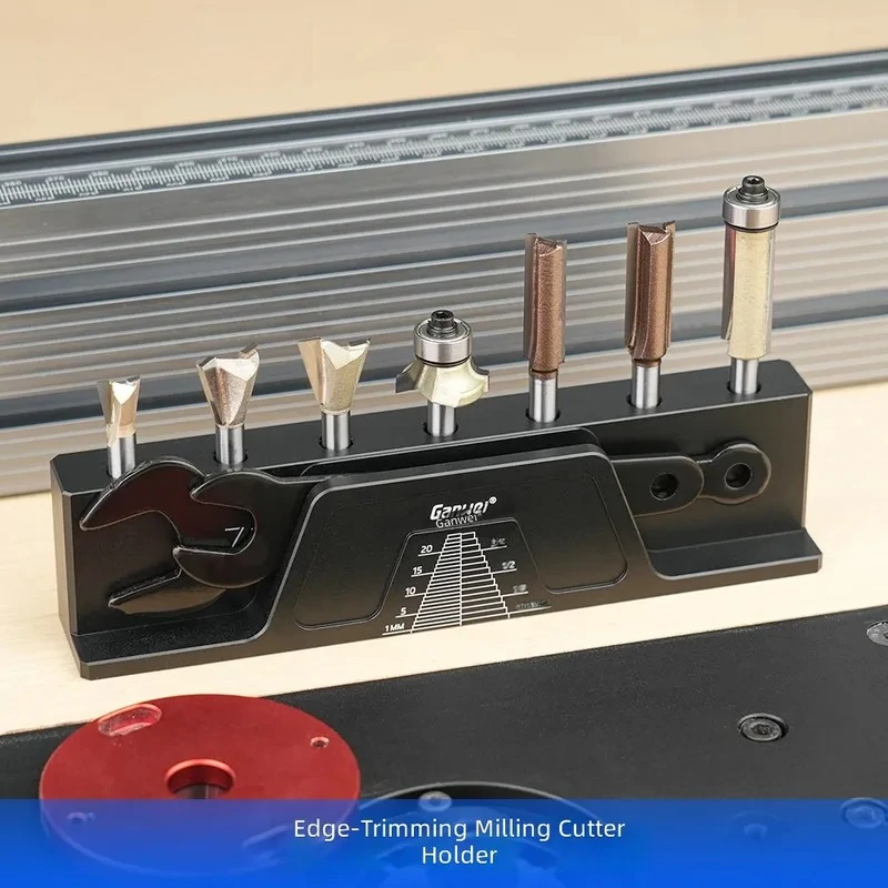 Milling Cutter Storage Seat Woodworking Tool Display Stand Trimming Machine Wrench Holder Straight Knife Engraving Profiling