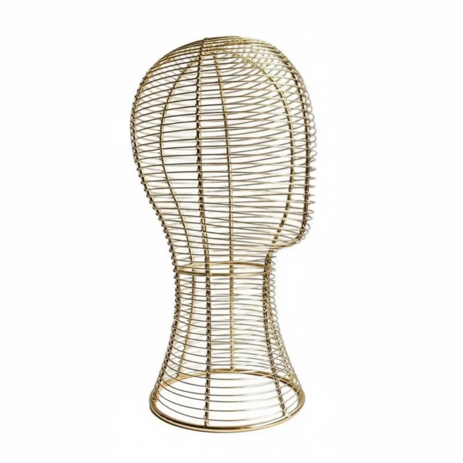 Gilded Hat Stand Mannequin Head for Hat Display Hairpiece Organizer Retail Fixture