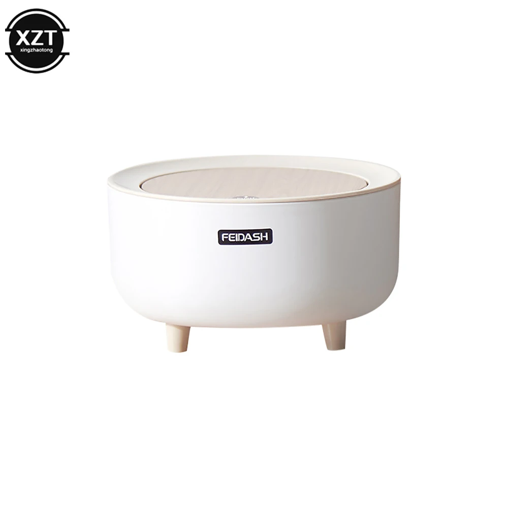 Mini Garbage Can Japanese Desktop Trash Can Simple Press Trash Storage Bin Cute Round Trash Can Kitchen Dustbin Table Trash Bin