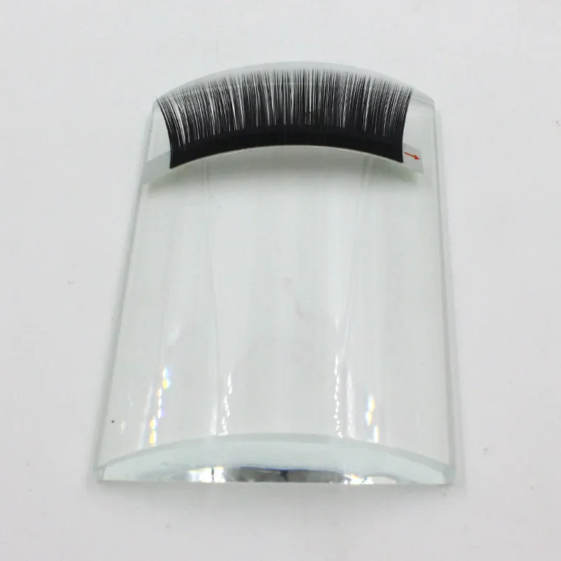 U Curved Crystal Glue Pallet with Scale Eyelash Holder False Lashes Extension Adhesive Tool