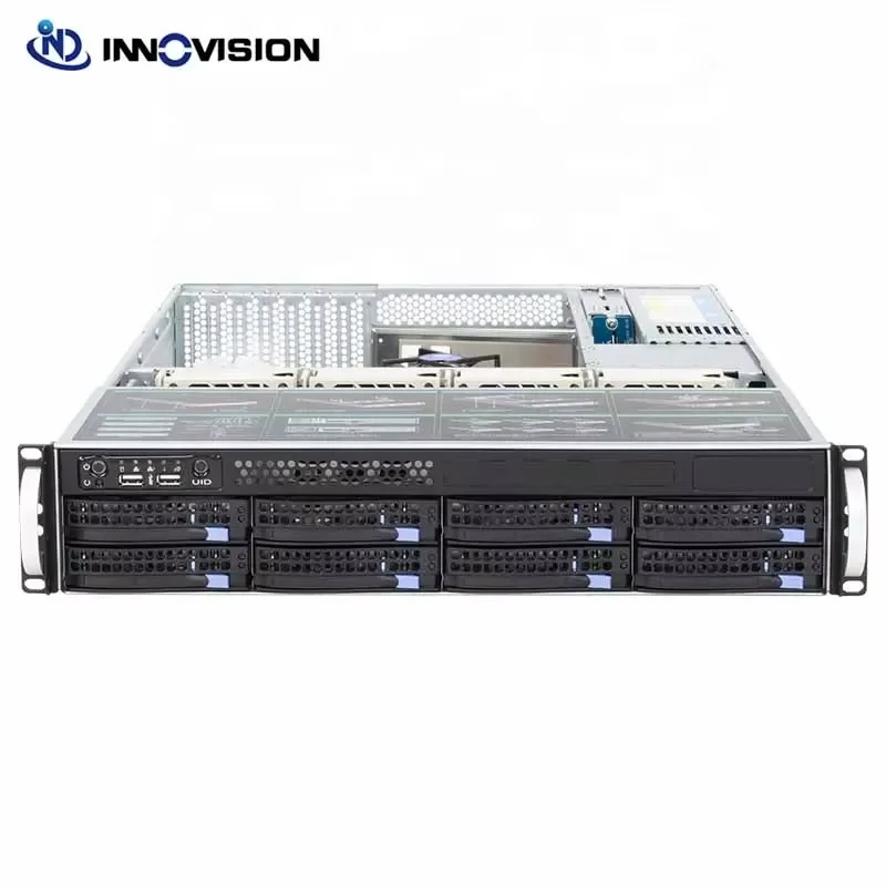 BOLRZO Huge Data Center NVR NAS Storage 2u Rack 8 Bracket Hot Swap Server Case S25608-A06