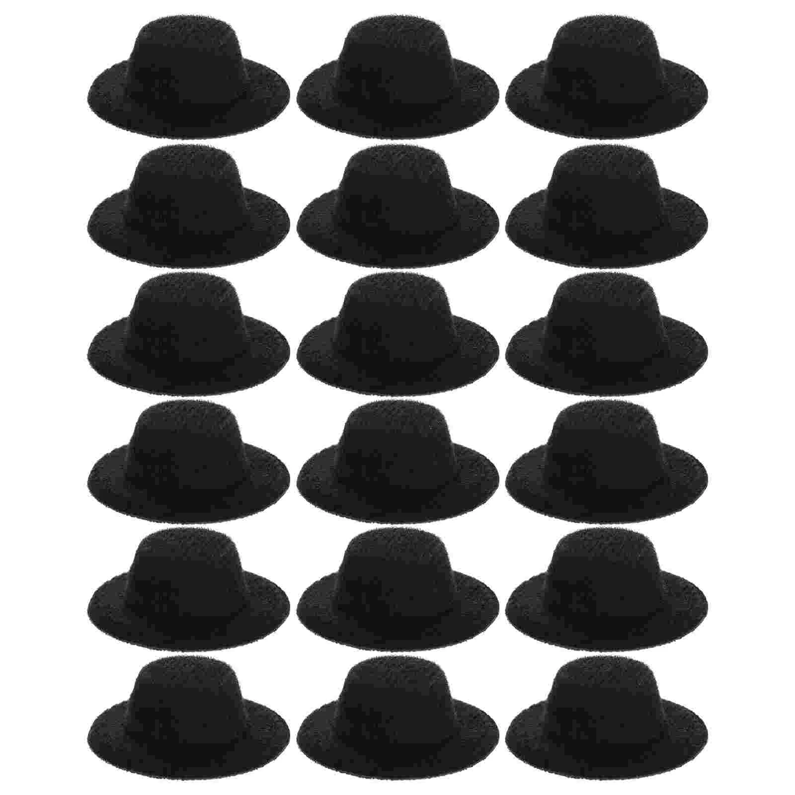 

20 Pcs Dress Hat Mini Women's Girls Accessories Miniature Cloth Toy Formal Hats