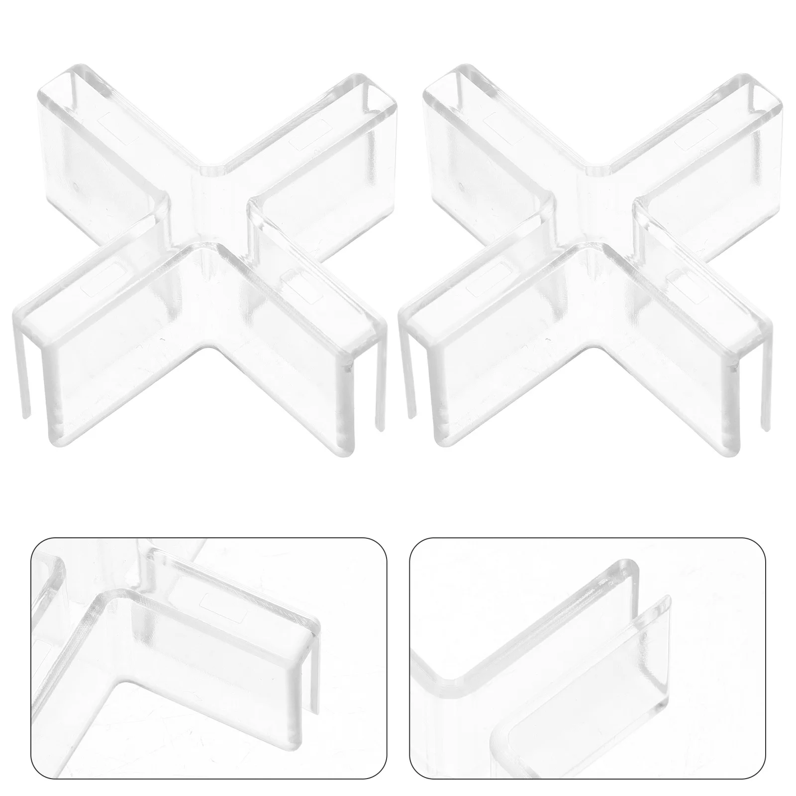 

10pcs Glass Fixing Clamps Transparent Corner Clips For Fish Tank Display Cabinet Shelf Railing Mounting Bracket Multifunctional