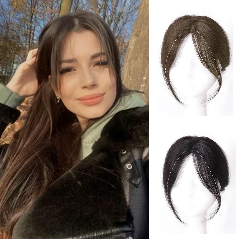 Hair Bangs Hair Topper Synthetic Clip In Hair Extensions Elegant For Daily Use The hair on the top of the eight character bangs