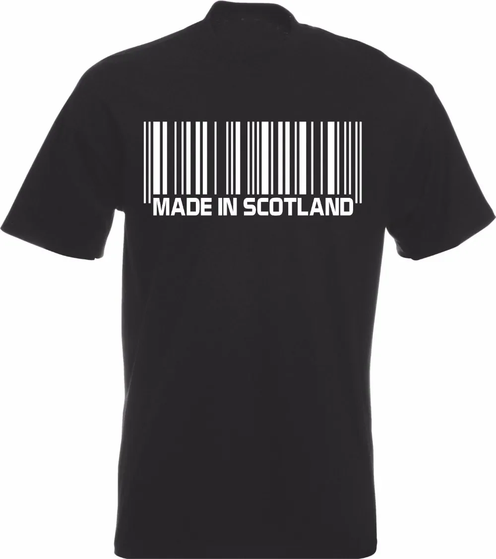 Famous Brand Men T Shirts made In Scotland Barcode T-Shirt Scot Jock Support Scottish Gift Funny Team custom Tee Shirt