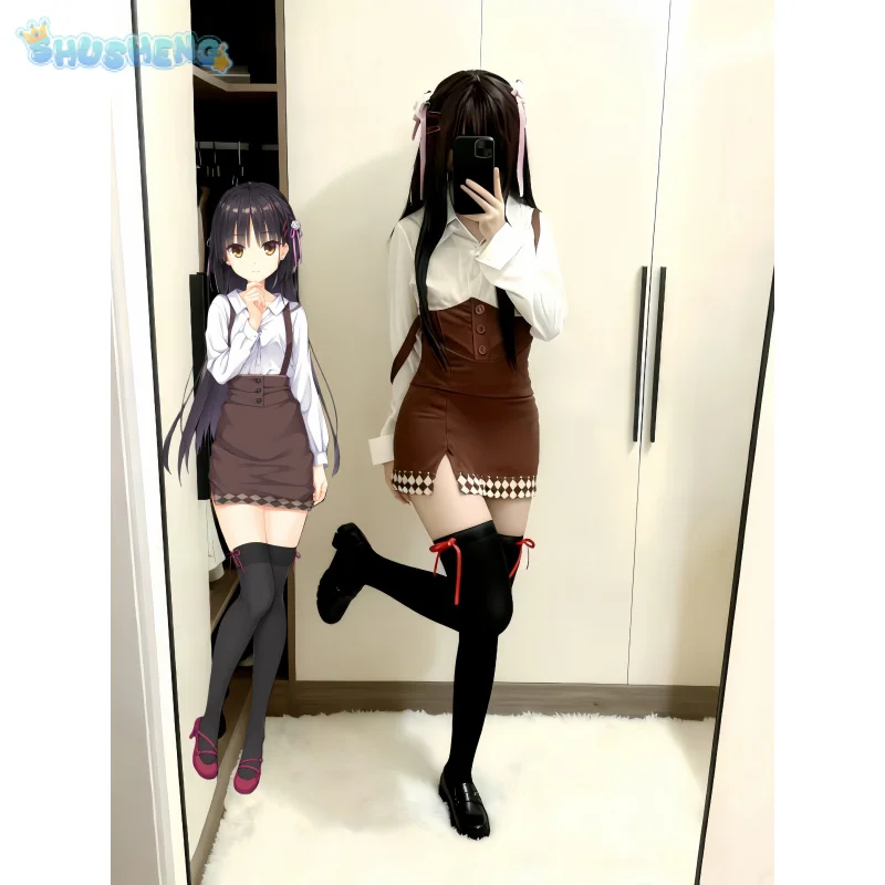

Натсуме Шики ‌ Костюм для косплея из игры Cafe Stella to Shinigami no Chou: женское милое платье-комбинация, рубашка, носки, униформа JK для Хэллоуина