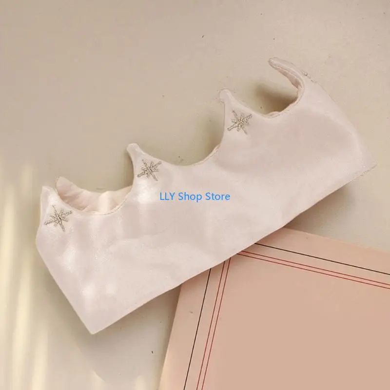 

T8UD Korea Baby Birthday Party Crown Headband Hat Cloth Hat for 0-12 Month Baby