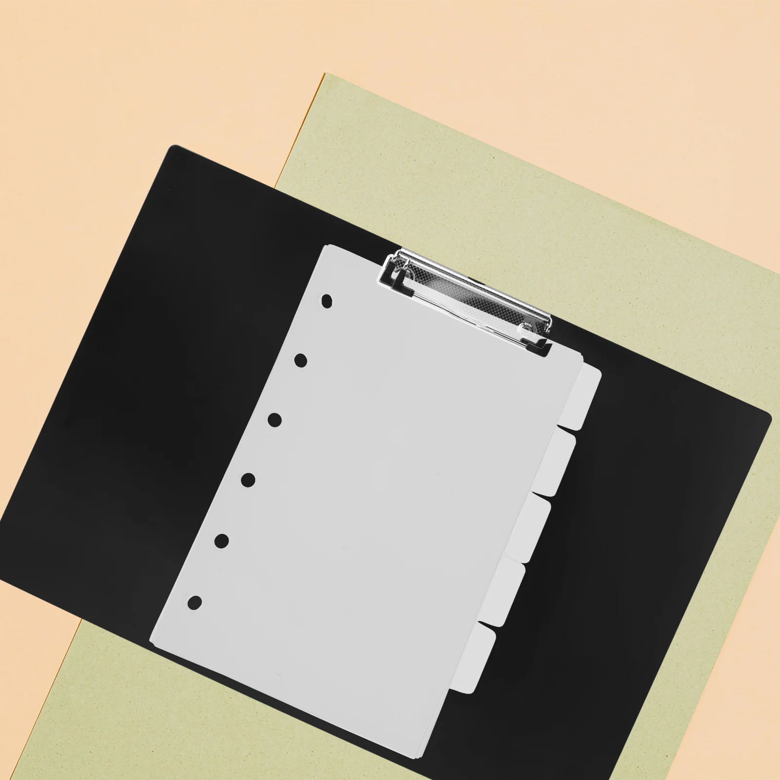 

1 Set Clear Binder Dividers Loose Leaf Notepad Tabs For 6 Ring Binder Page Separators Plastic Divider Pages Folder Dividers