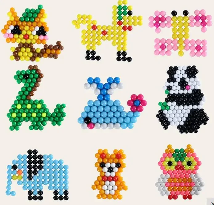 36 สีลูกปัดปริศนาคริสตัลสี Aqua DIY ฟิวส์ Hama ลูกปัดสเปรย์บอลเกม 3D Handmade Perler Beados ของเล่นเด็ก